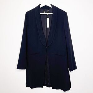 TRINA TURK Critic Black Long Blazer 